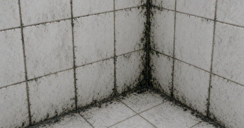 Leaking shower repair with damaged grout and cracked silicone requiring professional repair